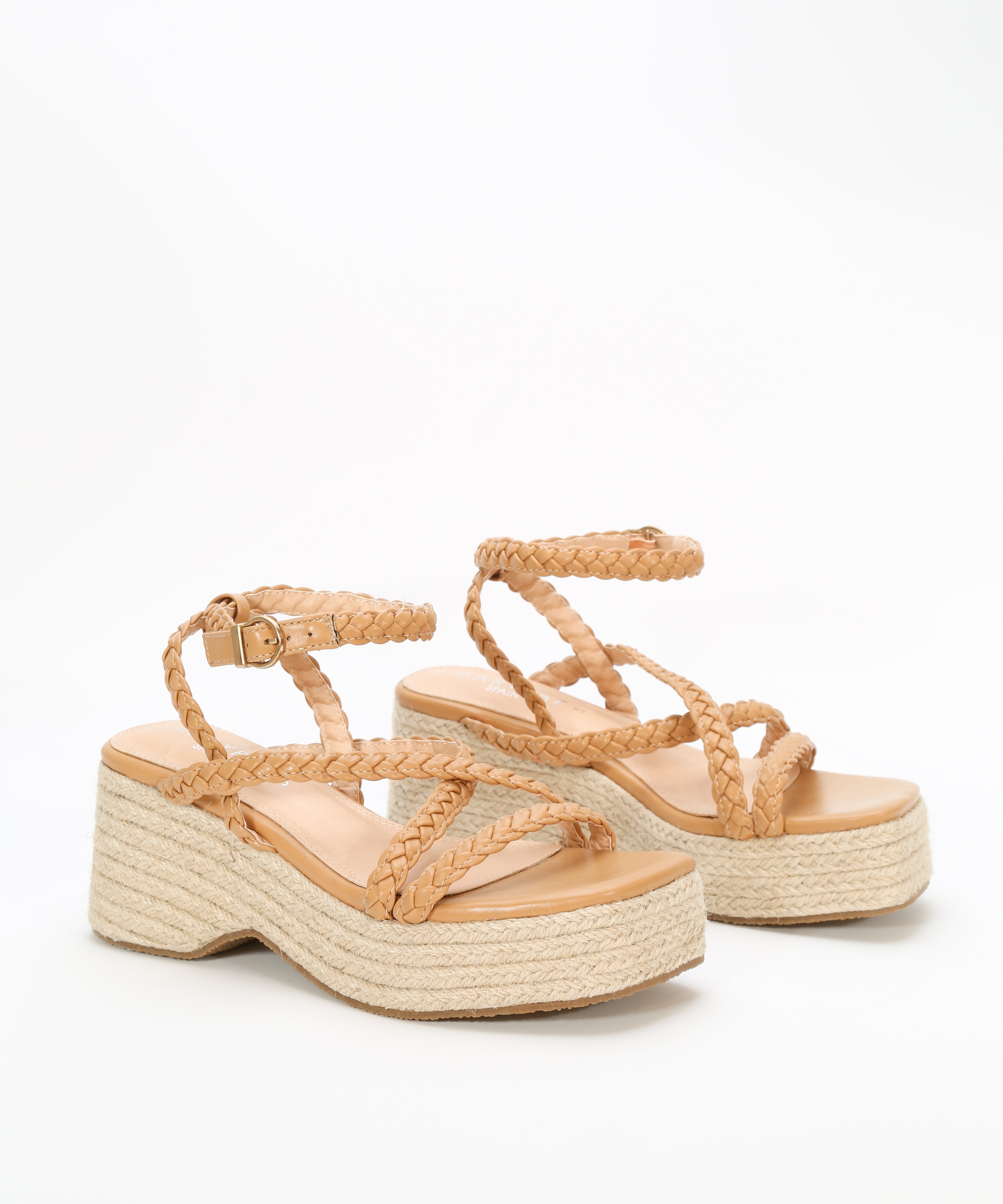 Sandalias plataforma tiras trenzadas image number null